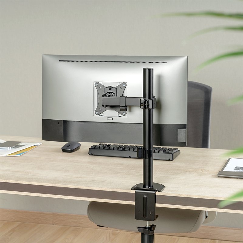 LogiLink monitor arm, 17-32 inch, black steel, desk clamp